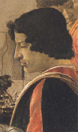 Sandro Botticelli Man in a short black tunic,standing on the right Sweden oil painting art